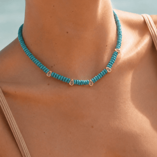 Capri Turquoise Beaded Necklace - Georgina Nicol