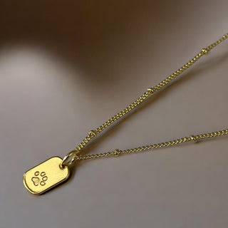 Carry Their Love – Gold Paw Print Necklace for Pet Connection - Georgina Nicol
