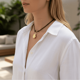 Cayo de Agua Ammonite Cord Necklace - Georgina Nicol