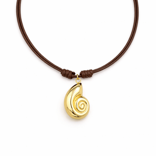 Cayo de Agua Ammonite Cord Necklace - Georgina Nicol