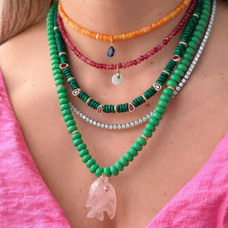 Clarity, Confidence & Elevated Energy Orange Ethiopian Opal Sapphire Necklace - Georgina Nicol