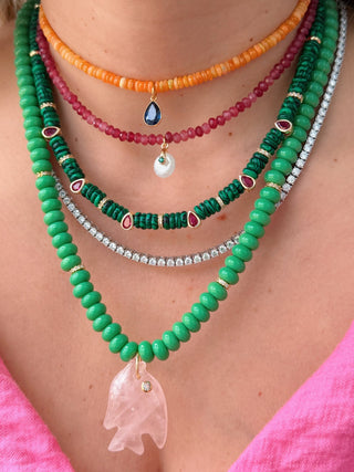 Clarity, Confidence & Elevated Energy Orange Ethiopian Opal Sapphire Necklace - Georgina Nicol