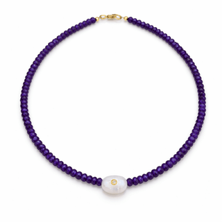 Clarity & Inner Calm Purple Jade Pearl Necklace - Georgina Nicol