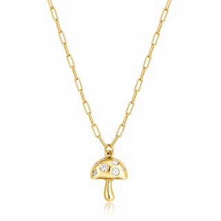 Clear CZ Mushroom Necklace - Georgina Nicol