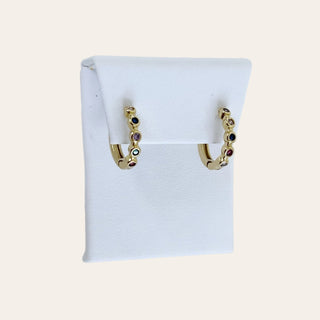 Colorful Cz Hoop Earrings - Georgina Nicol