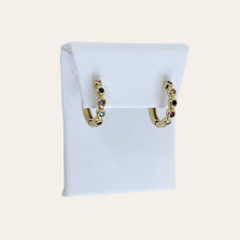 Load image into Gallery viewer, Colorful Cz Hoop Earrings - Georgina Nicol
