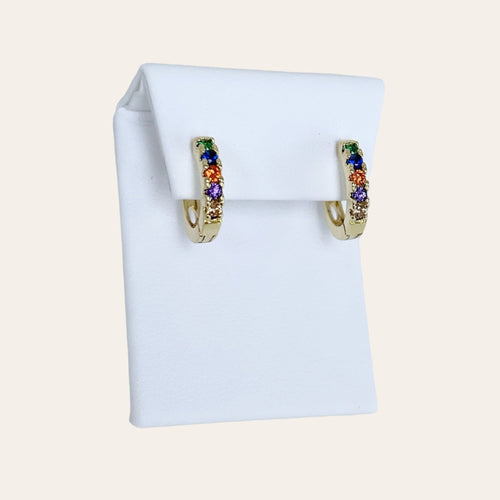 Colorful Cz Hoop Earrings - Georgina Nicol