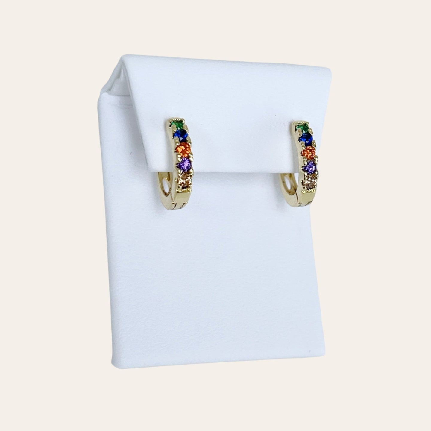 Colorful Cz Hoop Earrings - Georgina Nicol