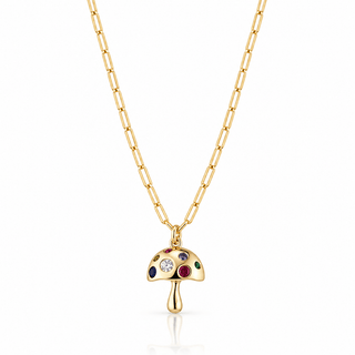Colorful CZ Mushroom Necklace - Georgina Nicol
