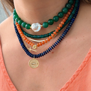Confidence & Inner Strength Green Onyx Beaded Necklace - Georgina Nicol