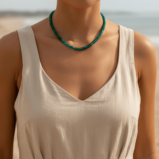 Confidence & Inner Strength Green Onyx Beaded Necklace - Georgina Nicol