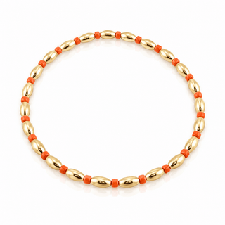 Coral Gold Bead Bracelet - Georgina Nicol