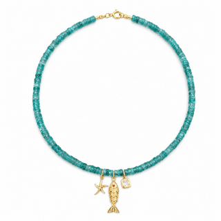 Creativity, Confidence & Positive Energy Apatite Ocean Charms Necklace - Georgina Nicol