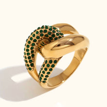 Load image into Gallery viewer, Cz Crossover Chunky Ring - Georgina Nicol
