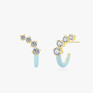 CZ Curve Earrings - Georgina Nicol