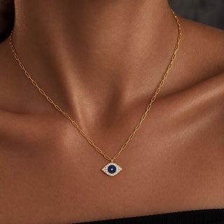 CZ Evil Eye Necklace - Georgina Nicol