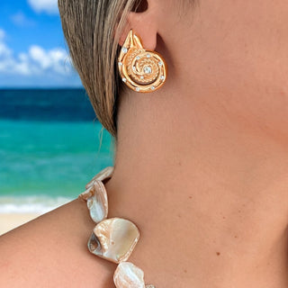 Cz Seashell Earrings - Georgina Nicol