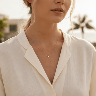 Cz Solitaire Necklace - Georgina Nicol