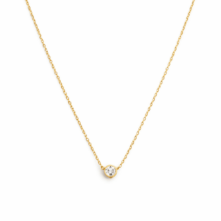 Cz Solitaire Necklace - Georgina Nicol