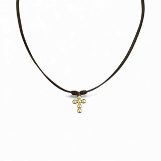 Dainty Cross Cord Necklace - Georgina Nicol
