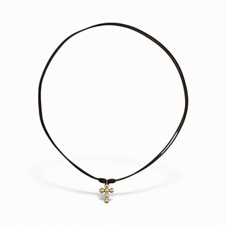 Dainty Cross Cord Necklace - Georgina Nicol