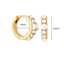 Load image into Gallery viewer, Dainty Pearl Hoop Earrings - Georgina Nicol
