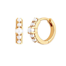 Load image into Gallery viewer, Dainty Pearl Hoop Earrings - Georgina Nicol

