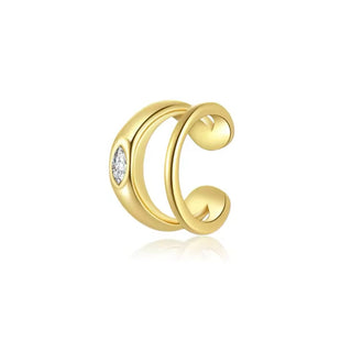 Double Ear Cuff Single CZ Stone - Georgina Nicol