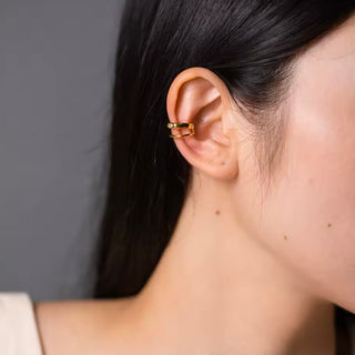 Double Ear Cuff Single CZ Stone - Georgina Nicol