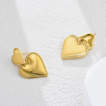 Load image into Gallery viewer, Double Heart Earrings Gold - Georgina Nicol
