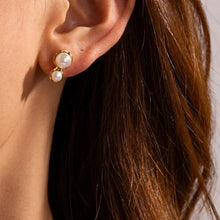 Load image into Gallery viewer, Double Pearl Stud Earrings - Georgina Nicol
