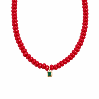 Emerald Energy Red Beaded Necklace - Georgina Nicol