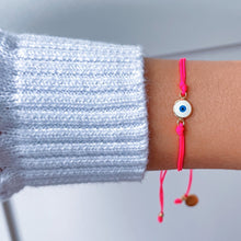 Load image into Gallery viewer, Energy Aligned, Spirit Protected — Fuchsia Evil Eye Bracelet - Georgina Nicol
