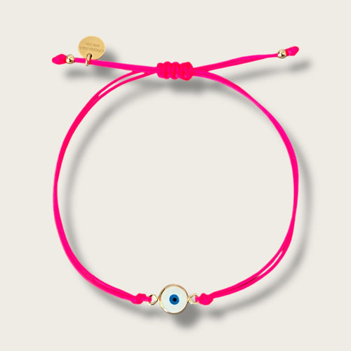 Energy Aligned, Spirit Protected — Fuchsia Evil Eye Bracelet - Georgina Nicol