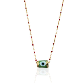 Energy Always Protected Green Evil Eye Necklace - Georgina Nicol
