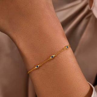 Energy of Protection and Balance — CZ Evil Eye Bracelet - Georgina Nicol