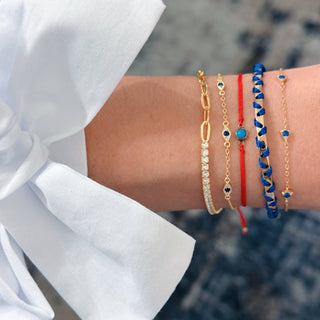 Energy of Protection and Balance — CZ Evil Eye Bracelet - Georgina Nicol