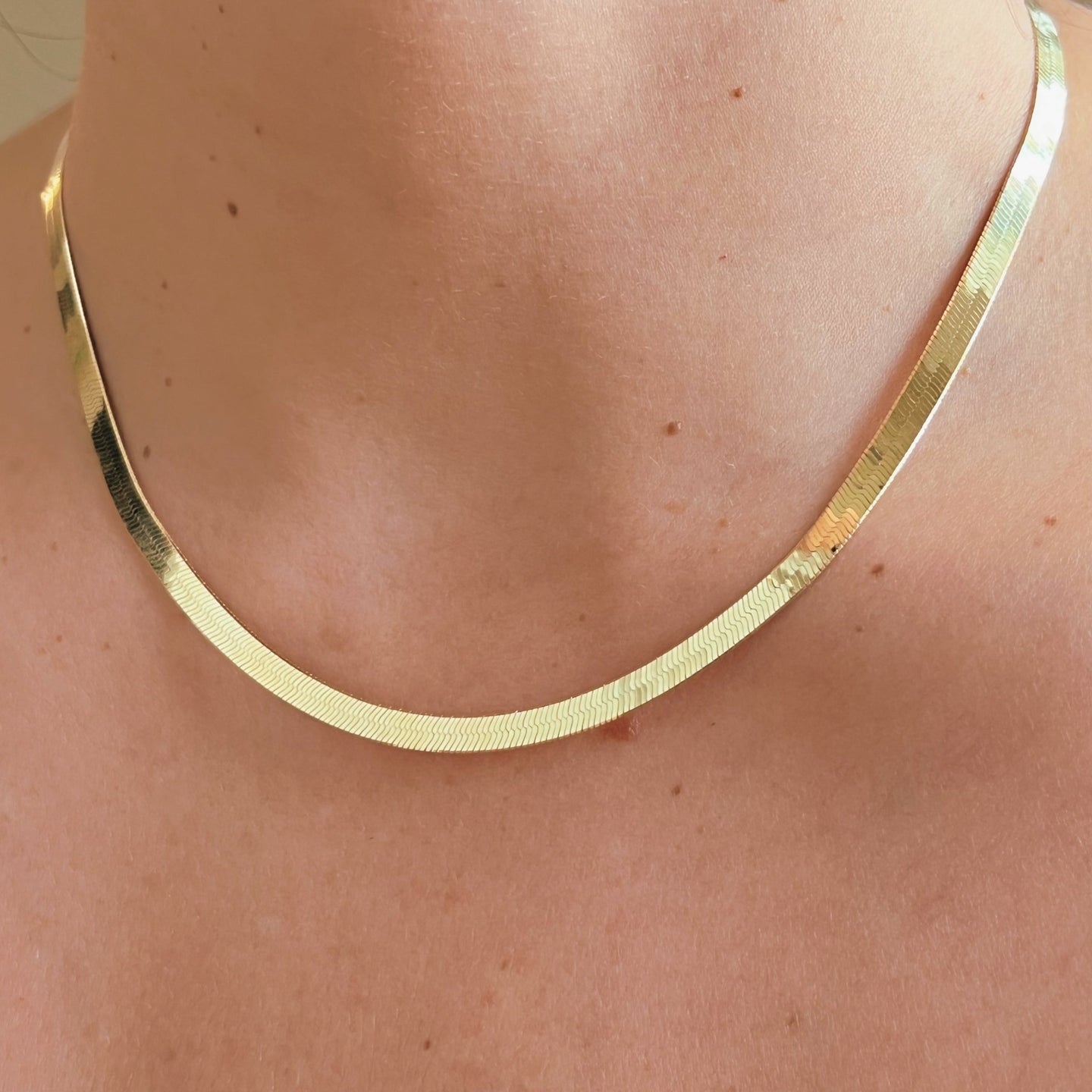 Essential Elegance — Herringbone Gold Necklace - Georgina Nicol