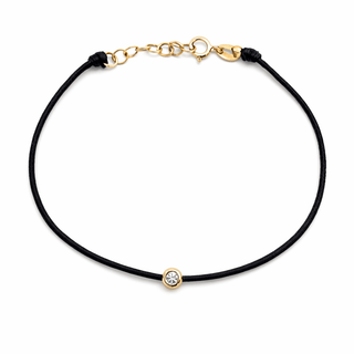 Eternal Light 14K Solid Gold Diamond Cord Bracelet - Georgina Nicol