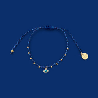 Evil Eye Blue String Bracelet - Georgina Nicol