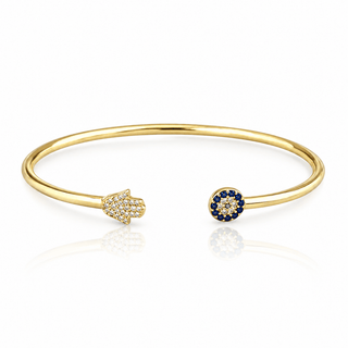Evil Eye & Hamsa Cuff Bracelet - Georgina Nicol