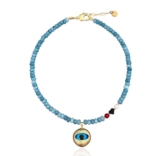 Evil Eye Protection Beaded Necklace - Georgina Nicol