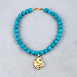 Evolution in Motion Ammonite Turquoise Necklace - Georgina Nicol