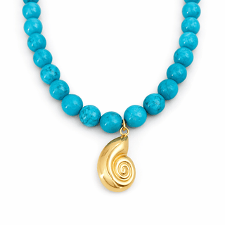 Evolution in Motion Ammonite Turquoise Necklace - Georgina Nicol