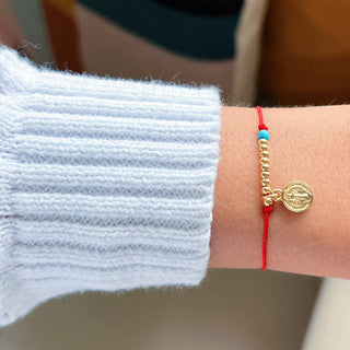 Faith and Protection — Saint Benedict Red String Bracelet - Georgina Nicol