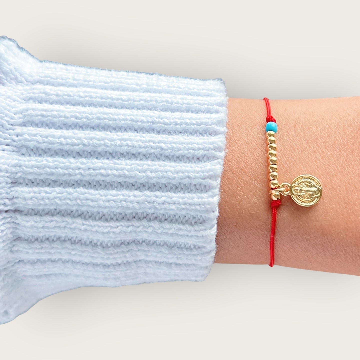 Faith and Protection — Saint Benedict Red String Bracelet - Georgina Nicol