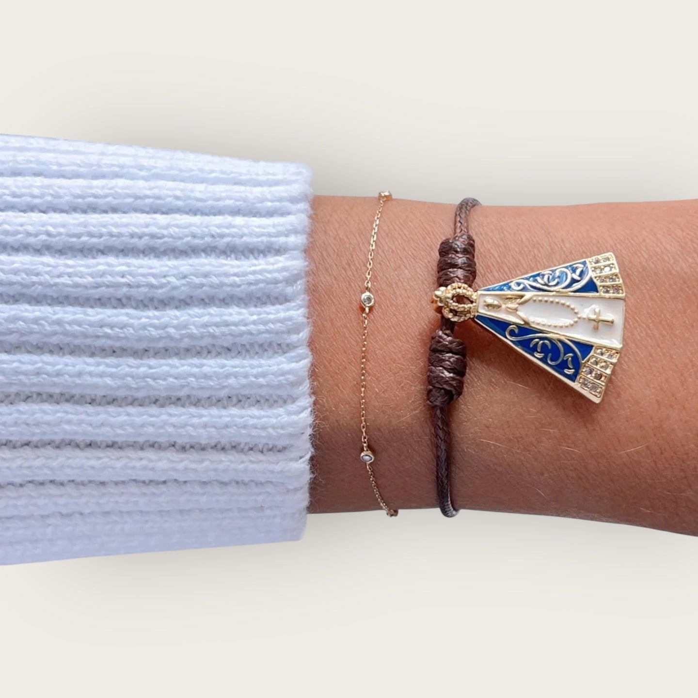 Faith & Divine Protection – Enamel Virgin Mary Bracelet - Georgina Nicol