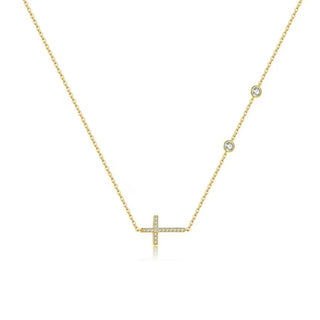 Faith with Grace — Sideways Cross Necklace - Georgina Nicol