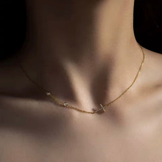 Faith with Grace — Sideways Cross Necklace - Georgina Nicol