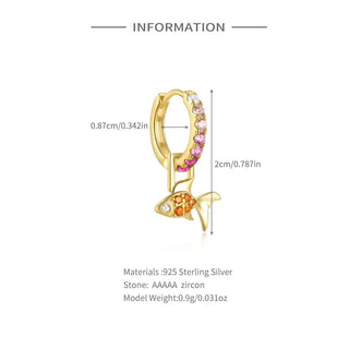 Fish Hoop Earrings - Georgina Nicol